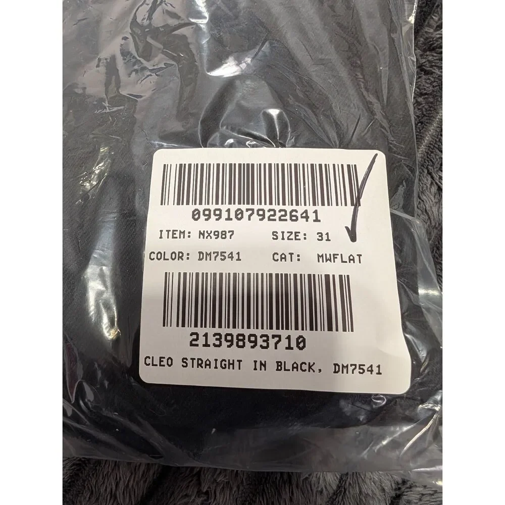 Madewell Cleo Straight Jeans W31 NWT Black Rinse High Rise Patch Pocket NX987
